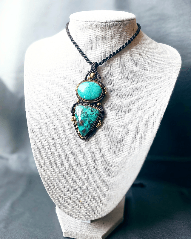 Pendentif / en chrysocolle, "calme intérieur"