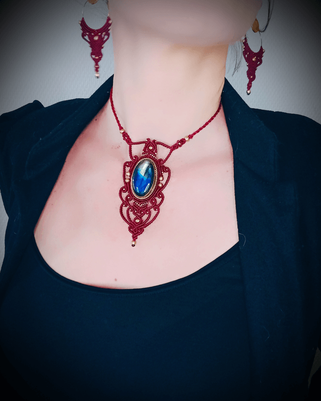 Pendentif en labradorite, "Prendre Soin de Soi"