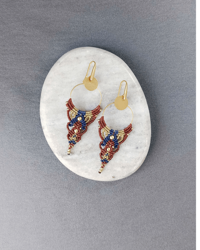 Collier "Ancrage", ras de cou en chrysocolle 