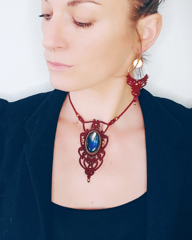 Pendentif en labradorite, "Prendre Soin de Soi"