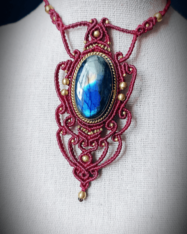 Pendentif en labradorite, "Prendre Soin de Soi"