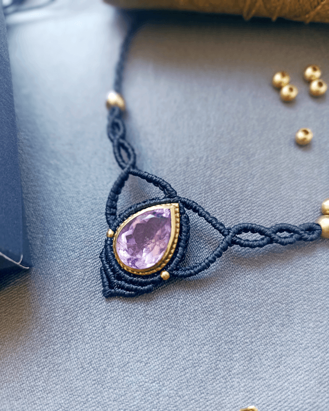 Ras de cou "Résilience", Amethyste facetté