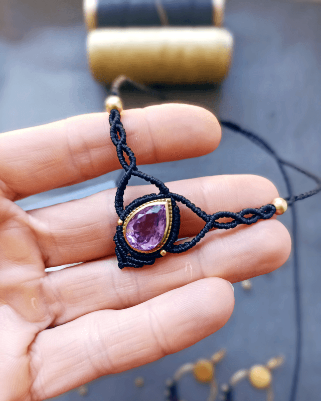 Ras de cou &quot;Résilience&quot;, Amethyste facetté