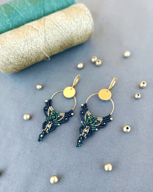 Boucles d&#039;oreilles &quot;Intuition bohème&quot;, Dioptase